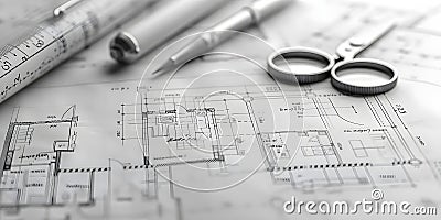 Creating Architectural Dreams: A Masterful Fusion of Precision and Imagination. Concept Stock Photo