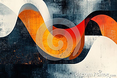 creating a banner with cubism-inspired design using layered textures and distorted forms to blend art and innovation Cartoon Illustration