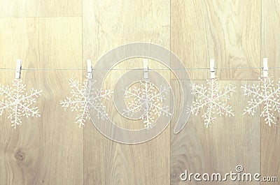 Creating christmas decoration indoor Stock Photo