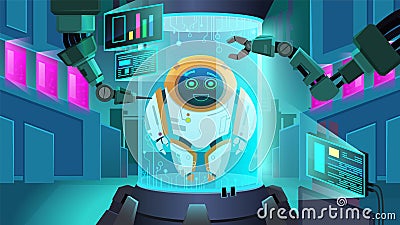 Creating Robot Next Generation Vector Illustration Vector Illustration