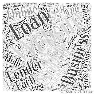 Creating small business loans online word cloud concept word cloud concept vector background Vector Illustration