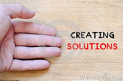 Creating solutions text concept Stock Photo