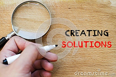Creating solutions text concept Stock Photo