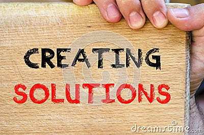 Creating solutions text concept Stock Photo