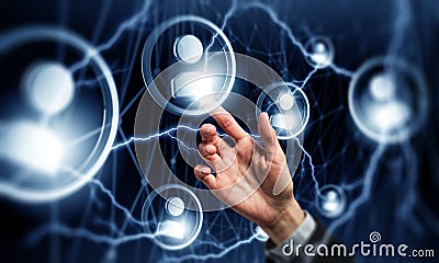 Creating wireless technologies. Mixed media Stock Photo