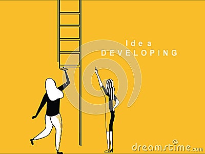 Creating your own success path Vector Illustration