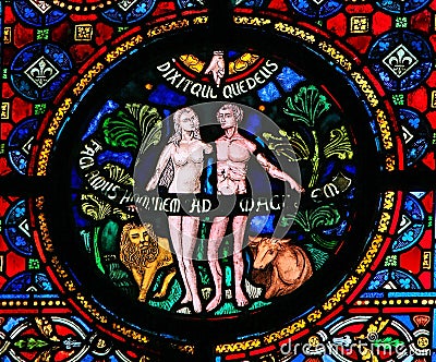 Creation of Adam and Eve Stock Photo