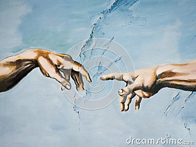 Creation of man fresco Editorial Stock Photo