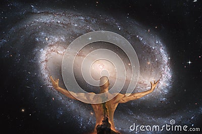 Creation, man and universe Stock Photo