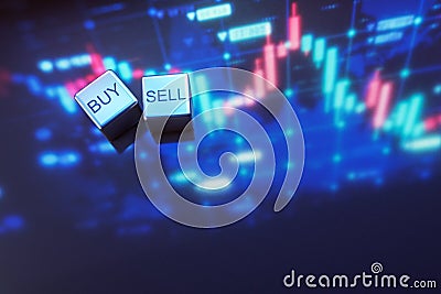 Creative abstract forex chart background. Crisis, currency, trade and economy concept. Stock Photo