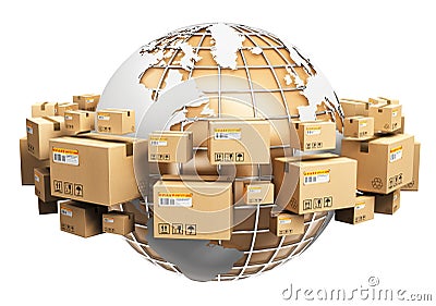 Global shipping and worldwide logistics concept Stock Photo