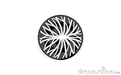 Creative abstract life rooted on white background vector logo design template Vector Illustration