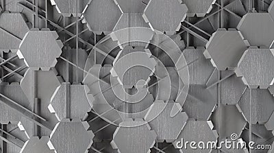 Creative Abstract Shape Aluminum Background Stock Photo