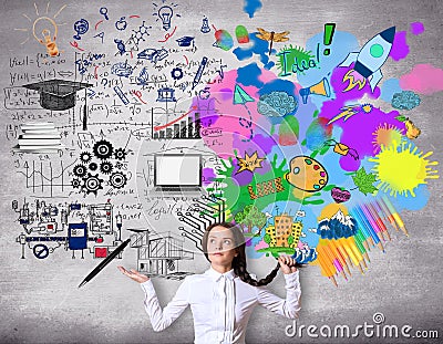 Creative and analytical thinking concept Stock Photo