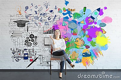 Creative and analytical thinking concept Stock Photo