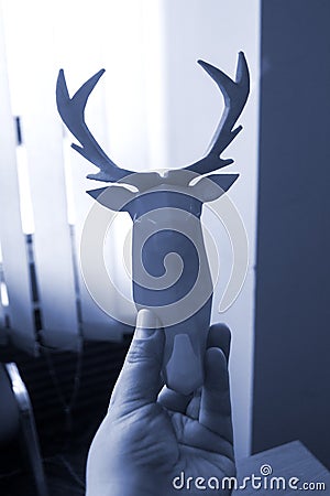 Creative art model printed 3D printer. Different objects created 3D printer Stock Photo