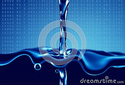 creative ASCII Art Flow The pour image is converted into ASCII a Stock Photo