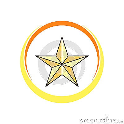Creative badge texas star vector Vector Illustration