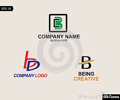 Creative BB - CB - BD Logo Stock Photo