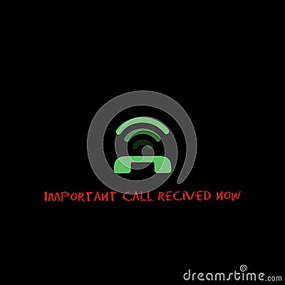 A creative beautiful call design in black background Stock Photo