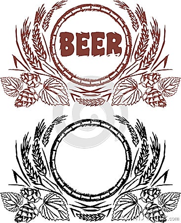 Creative beer vintage design Vector Illustration