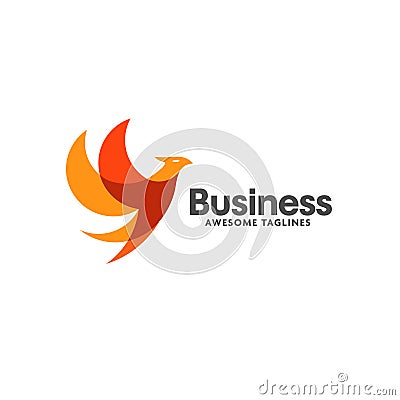 Creative bird vector logo, phoenix bird logo Vector Illustration