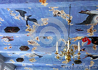 Creative blue ceiling Editorial Stock Photo