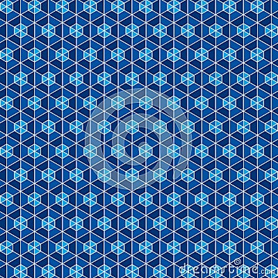 Creative blue hexagon pattern Vector Illustration