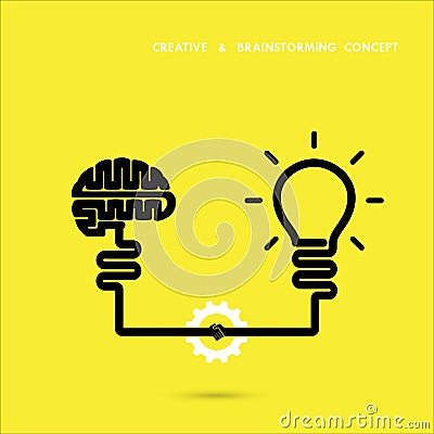 Creative brainstorm concept business and education idea Vector Illustration