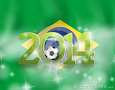 Creative 2014 Brazil Soccer Design Editorial Stock Photo