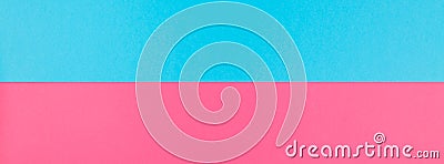 Pink and blue long wide banner Stock Photo