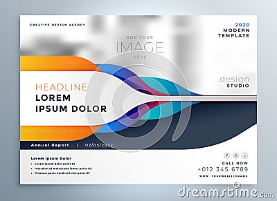 Creative brochure design with abstract shapes Vector Illustration