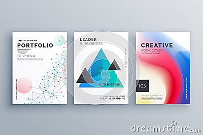 creative brochure design teample set in A4 size made with wire m Vector Illustration