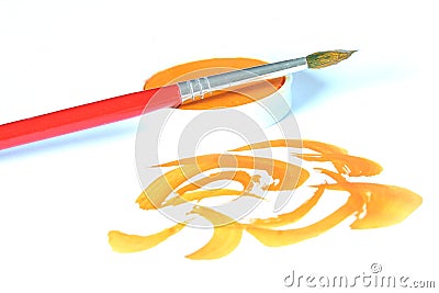 Creative & brush & color Stock Photo
