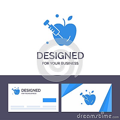 Creative Business Card and Logo template Apple, Gravity, Science Vector Illustration Vector Illustration