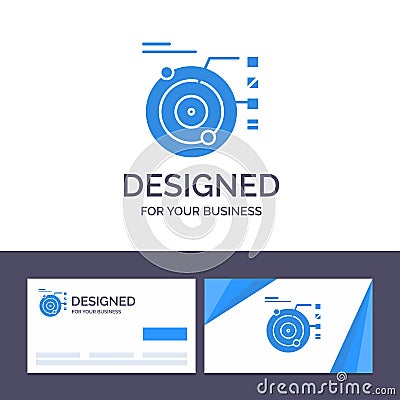 Creative Business Card and Logo template Data, Model, Orbit, Planetary, Solar Vector Illustration Vector Illustration