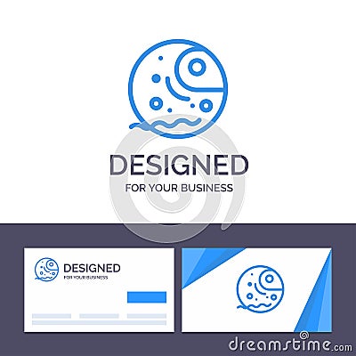 Creative Business Card and Logo template Distant, Gas, Giant, Planet Vector Illustration Vector Illustration
