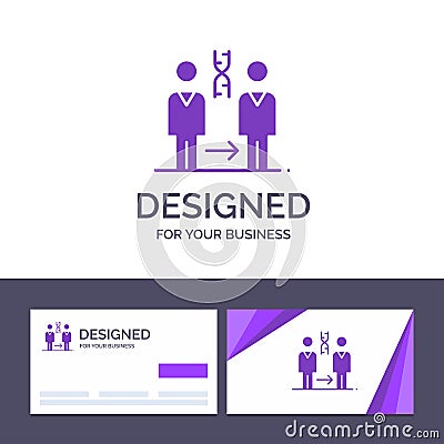 Creative Business Card and Logo template Dna, Cloning, Patient, Hospital, Health Vector Illustration Vector Illustration