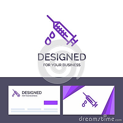Creative Business Card and Logo template Dope, Injection, Medical, Drug Vector Illustration Vector Illustration