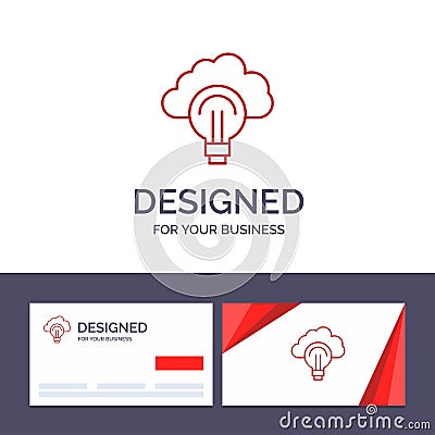 Creative Business Card and Logo template Idea, Light, Bulb, Focus, Success Vector Illustration Vector Illustration