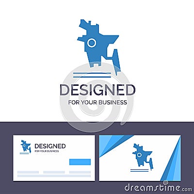 Creative Business Card and Logo template Map, Bangladesh Country, Bangladesh Vector Illustration Vector Illustration