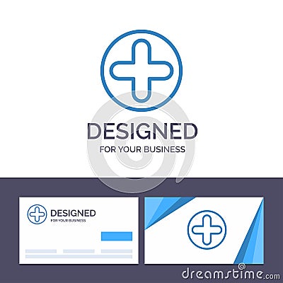 Creative Business Card and Logo template Plus, Sign, Hospital, Medical Vector Illustration Vector Illustration