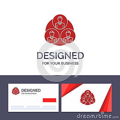 Creative Business Card and Logo template Staff, Gang, Clone, Circle Vector Illustration Vector Illustration