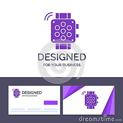 Creative Business Card and Logo template Watch, Hand Watch, Timer, Education Vector Illustration Vector Illustration