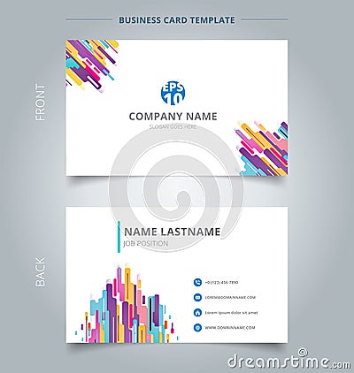 Creative business card and name card template modern style compo Vector Illustration