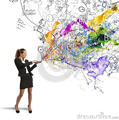 Creative business idea Stock Photo