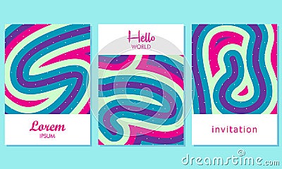 Creative Cards with Abstract Background - Vector Vector Illustration