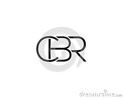 Creative CBR Letter Logo Design Concept Vector Illustration