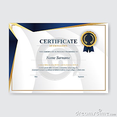 Creative Certificate of Appreciation Award Template Vector Illustration