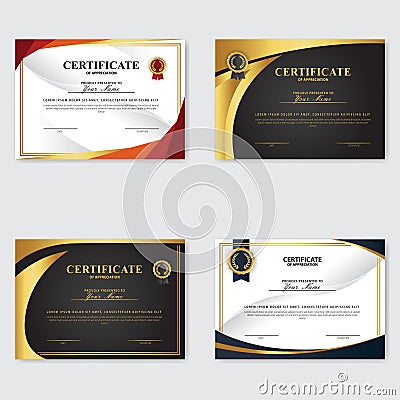 Creative Certificate of Appreciation Award Template Vector Illustration